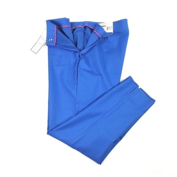 Charter Club Blue Flat Front Tummy Slimming Ankle Pants Womens 12 Petite NWT - Picture 9 of 14